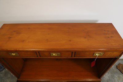 Lot 506 - Two mahogany campaign style open bookcases