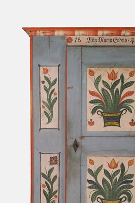Lot 142 - A painted armoire