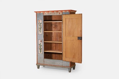 Lot 142 - A painted armoire