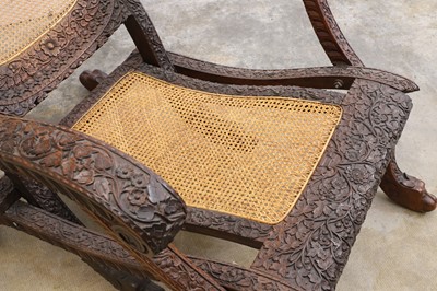 Lot 510 - An Anglo-Indian or Indo-Portuguese folding chair