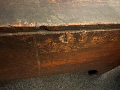 Lot 511 - An elm boarded chest