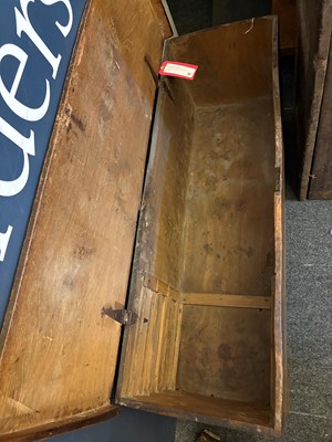 Lot 511 - An elm boarded chest