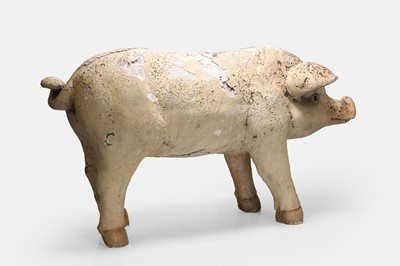 Lot 178 - A painted composition butcher's shop figure