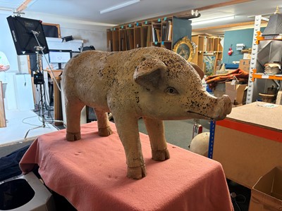 Lot 178 - A painted composition butcher's shop figure