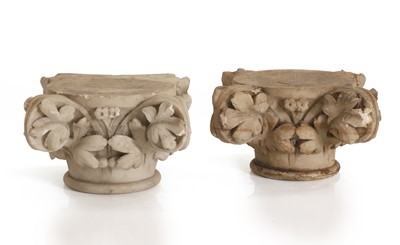 Lot 253 - Two marble capitals