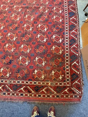 Lot 422 - A large Tekke type carpet