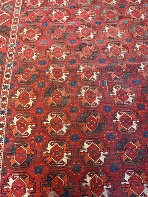 Lot 422 - A large Tekke type carpet
