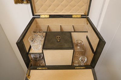 Lot 315 - A leather campaign-style drinks case