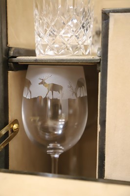 Lot 315 - A leather campaign-style drinks case