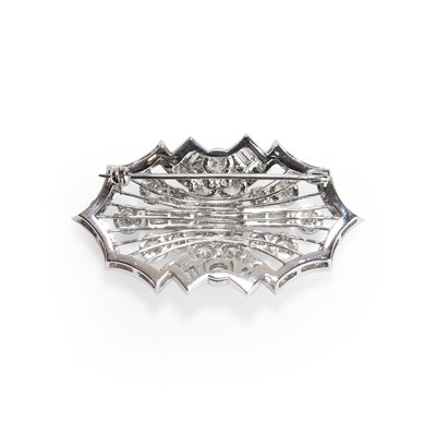 Lot 50 - A diamond plaque brooch
