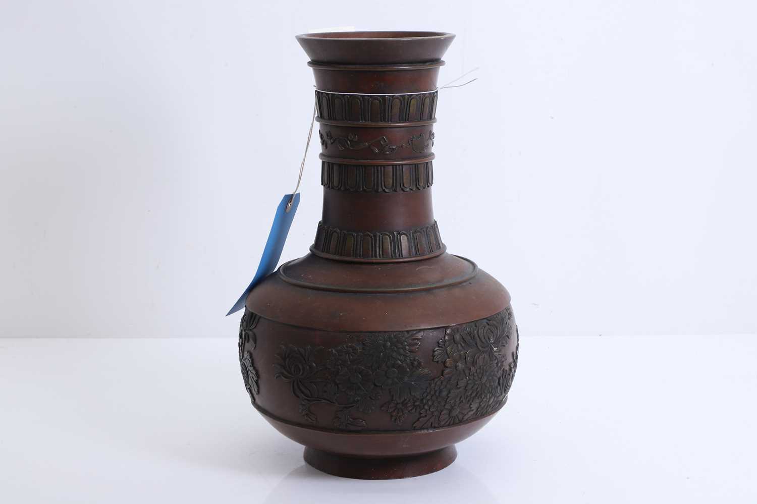 Lot 70 - A Japanese bronze vase
