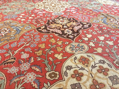 Lot 165 - A very large Safavid wool carpet
