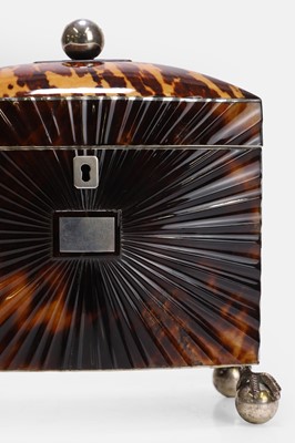 Lot 542 - A Regency tortoiseshell tea caddy