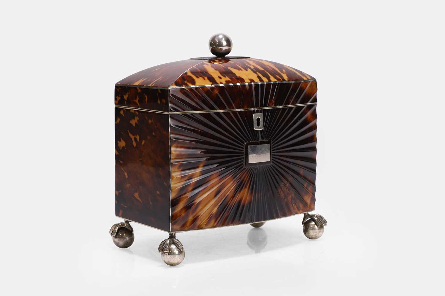 Lot 542 - A Regency tortoiseshell tea caddy