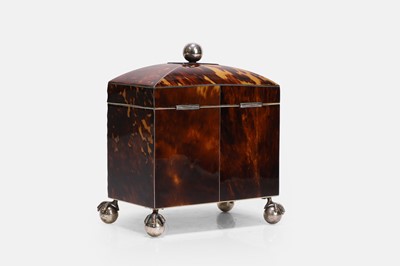 Lot 542 - A Regency tortoiseshell tea caddy