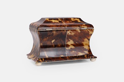 Lot 545 - A Regency tortoiseshell tea caddy