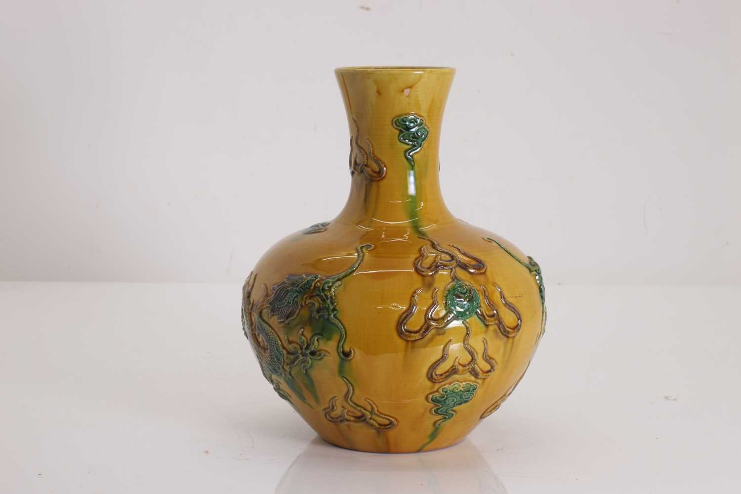 Lot 91 - A Chinese sancai-glazed porcelain vase