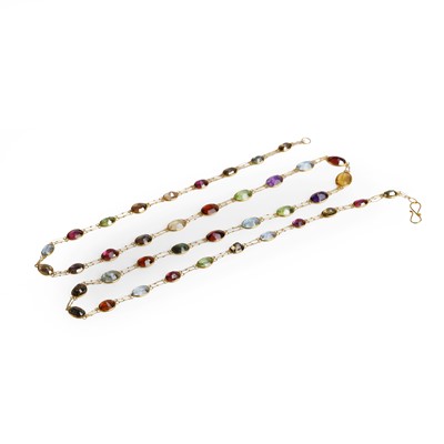 Lot 91 - A multi-gemstone necklace