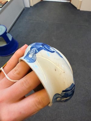 Lot 55 - A Chinese blue and white censer