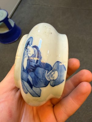 Lot 55 - A Chinese blue and white censer