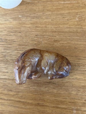 Lot 83 - A soapstone model of a horse