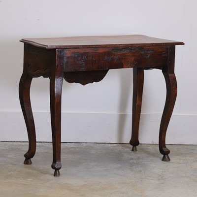 Lot 38 - A Louis XV oak console table