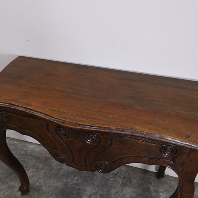 Lot 38 - A Louis XV oak console table