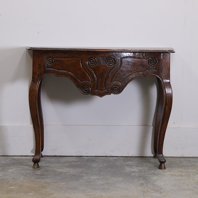 Lot 38 - A Louis XV oak console table