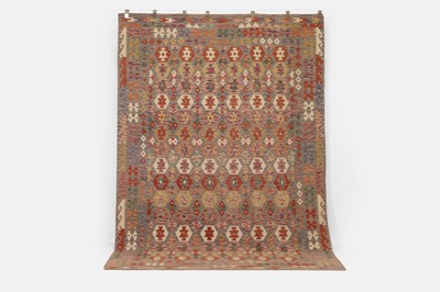 Lot 649 - A flat-weave wool carpet of Anatolian design
