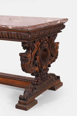 Lot 69 - A Renaissance Revival marble and walnut centre table