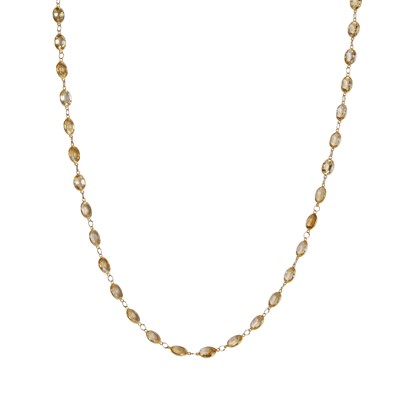 Lot 92 - A citrine set necklace