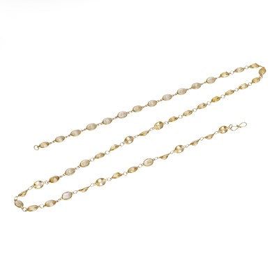 Lot 92 - A citrine set necklace