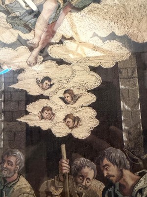 Lot 158 - A biblical silk embroidered picture