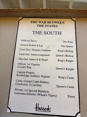 Lot 324 - A limited edition military chess set ‘The War Between The States’ by Charles C Stadden