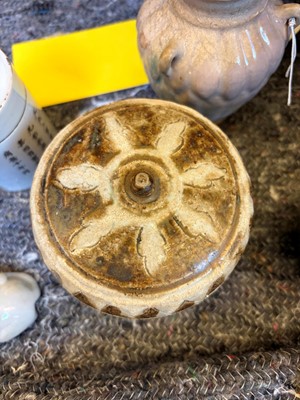 Lot 75 - A Thai Sawankhalok pottery container and cover