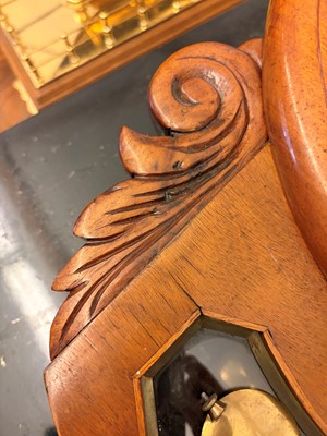 Lot 202 - Victorian mahogany drop dial wall clock