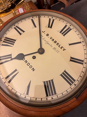 Lot 202 - Victorian mahogany drop dial wall clock