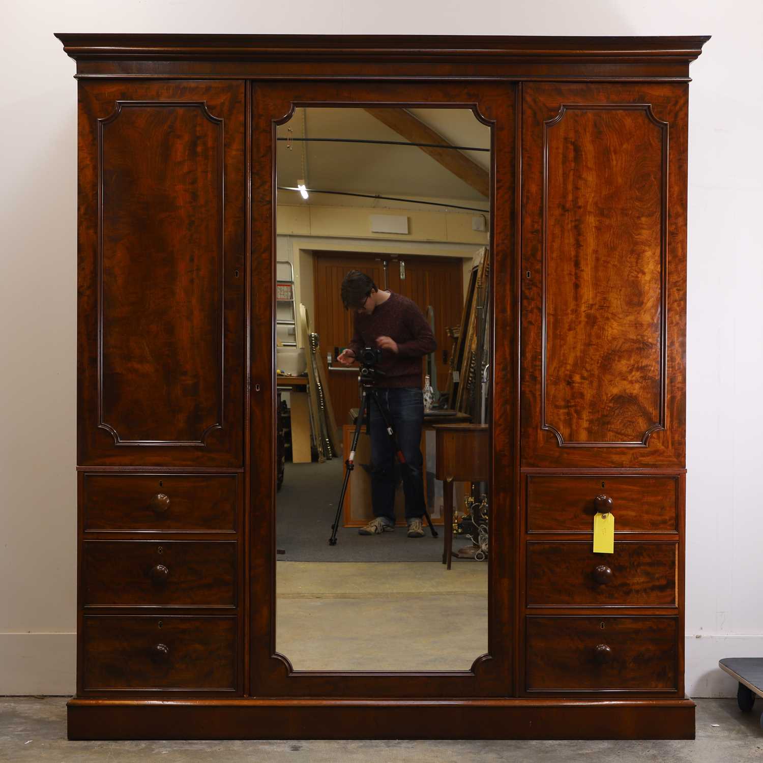 Lot 523 - A Victorian mahogany wardrobe