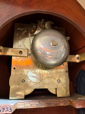 Lot 201 - A George IV mahogany lancet-shaped table clock by John Philip, Brighton