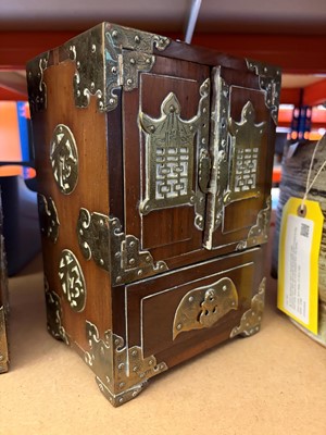 Lot 71 - A pair of Chinese table top cabinets