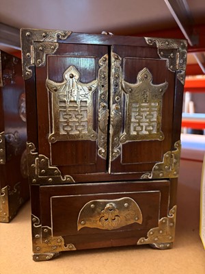 Lot 71 - A pair of Chinese table top cabinets