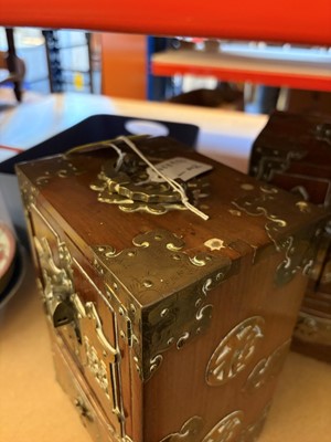 Lot 71 - A pair of Chinese table top cabinets