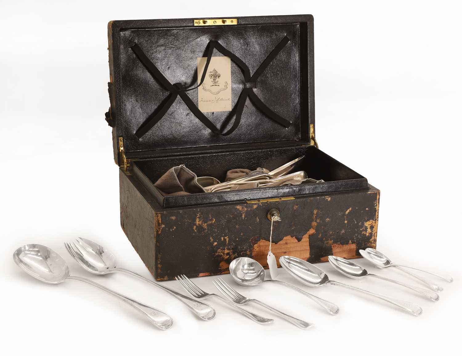Lot 1 - A collection of Old English thread-pattern silver tableware