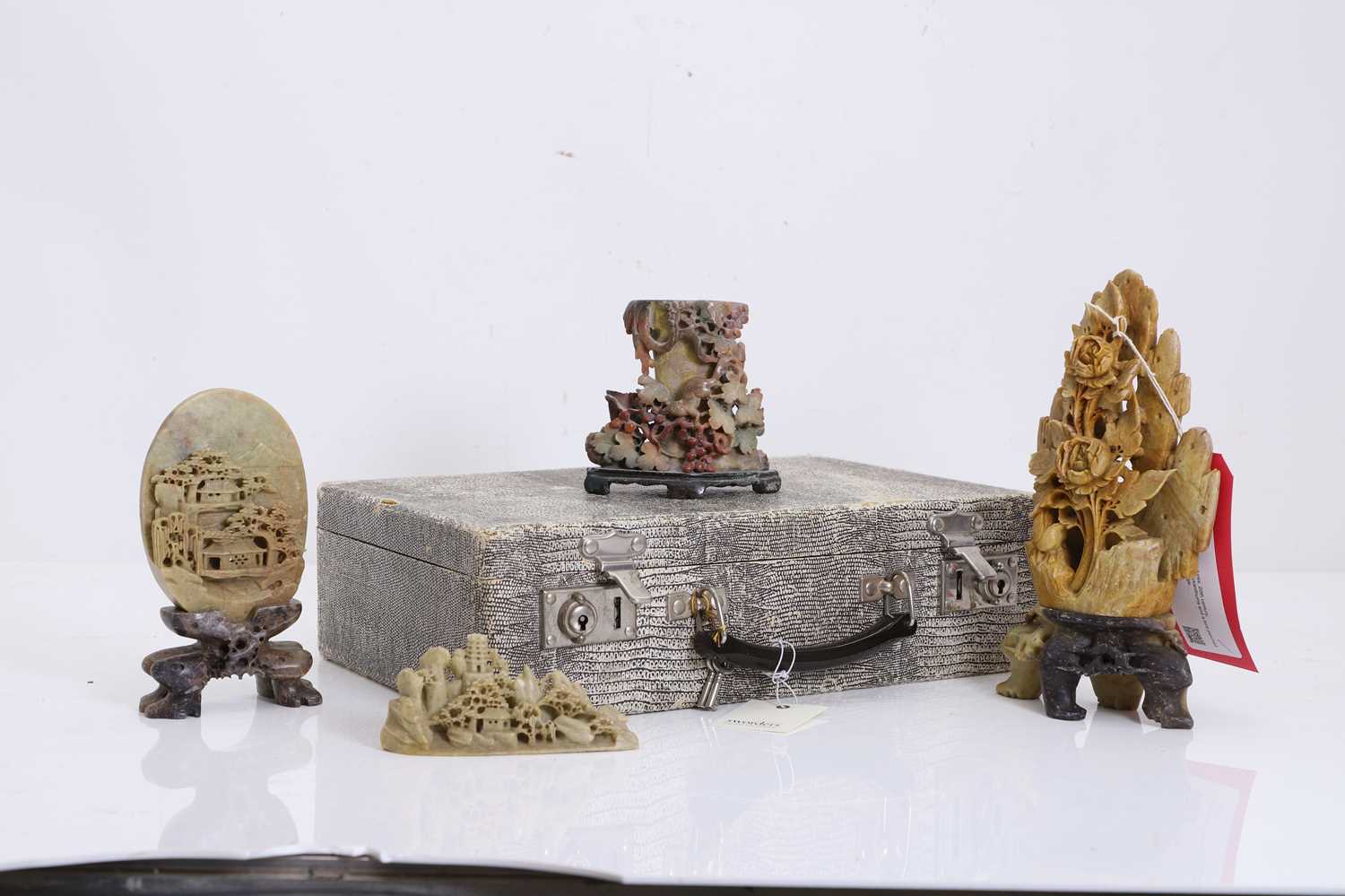 Lot 52 - A collection of soapstone sculptures