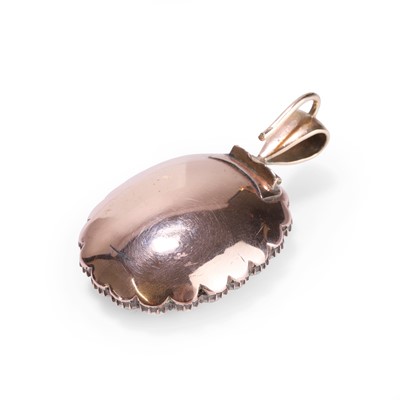 Lot 7 - A large antique pearl and amethyst pendant