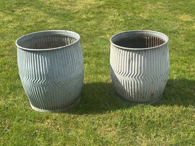 Lot 551 - Two galvanised 'Dolly' tubs
