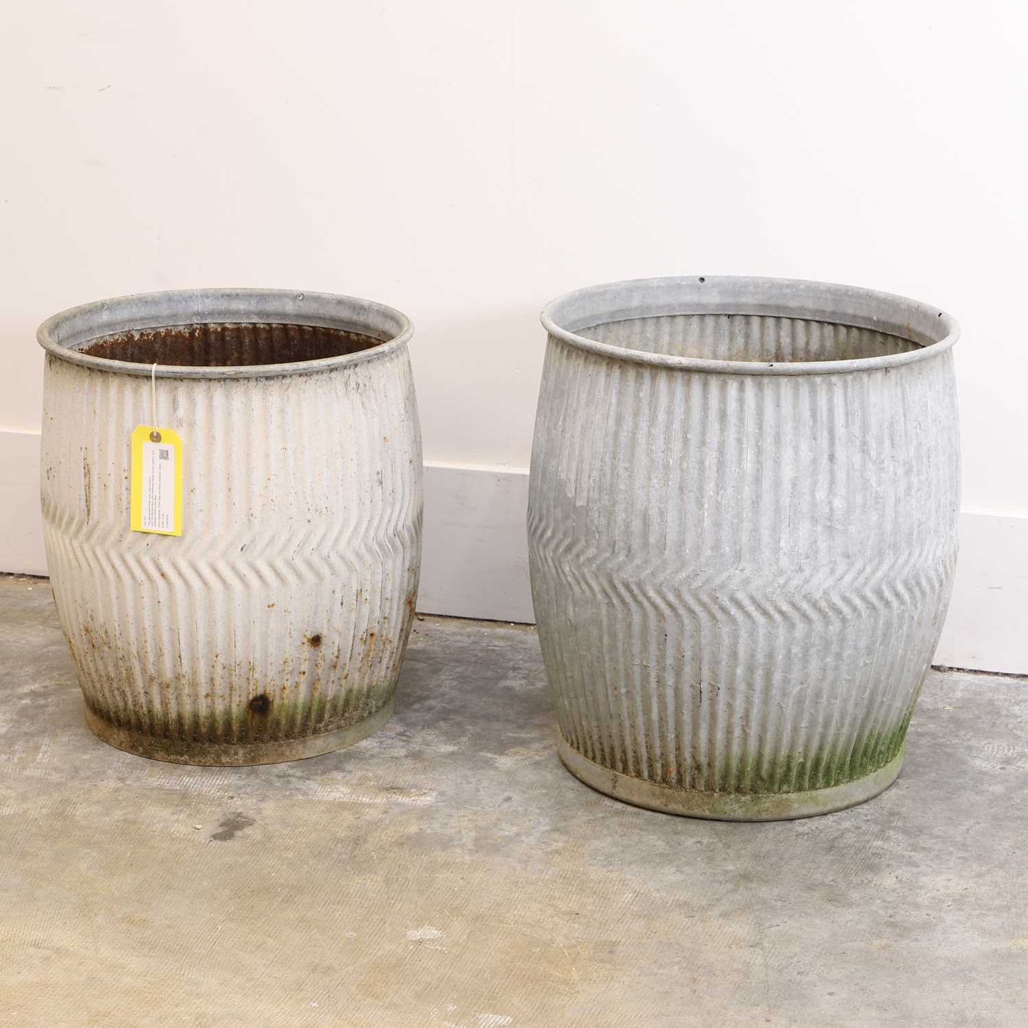 Lot 551 - Two galvanised 'Dolly' tubs