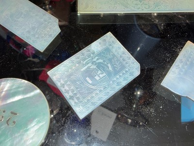 Lot 69 - A collection of Chinese mother of pearl gaming counters