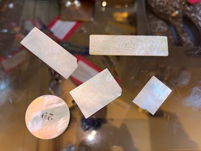 Lot 69 - A collection of Chinese mother of pearl gaming counters