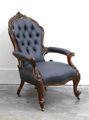 Lot 510 - A mid-Victorian mahogany Gentleman’s armchair